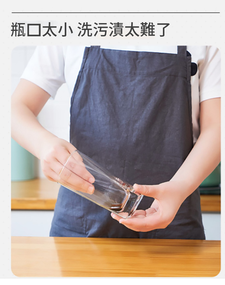 無死角去污長柄L型清潔刷頭杯刷 顏色隨機 可懸掛