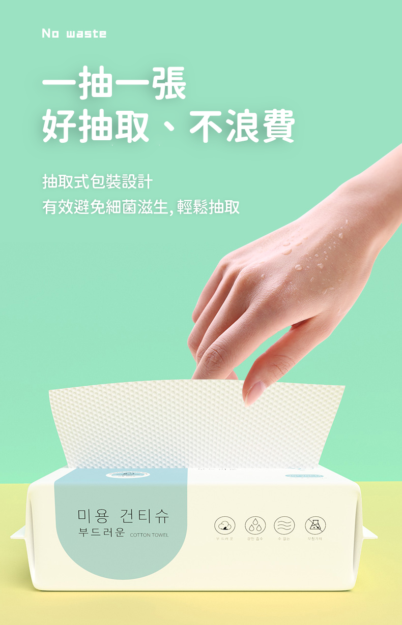 韓國品牌一次性洗臉巾(平紋/珍珠紋)