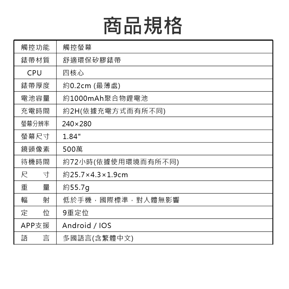 Baby R-A96S Plus 安卓兒童定位手錶