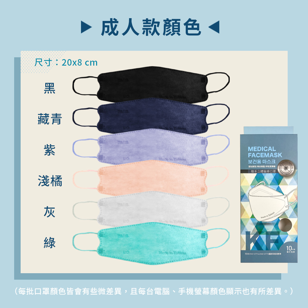 【台灣優紙】KF94款成人兒童醫療口罩(10片/盒)醫用口罩/成人口罩/兒童口罩