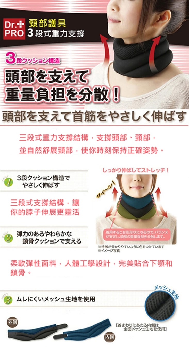 【Dr.PRO】日本頸椎牽引護頸帶護頸 M/L