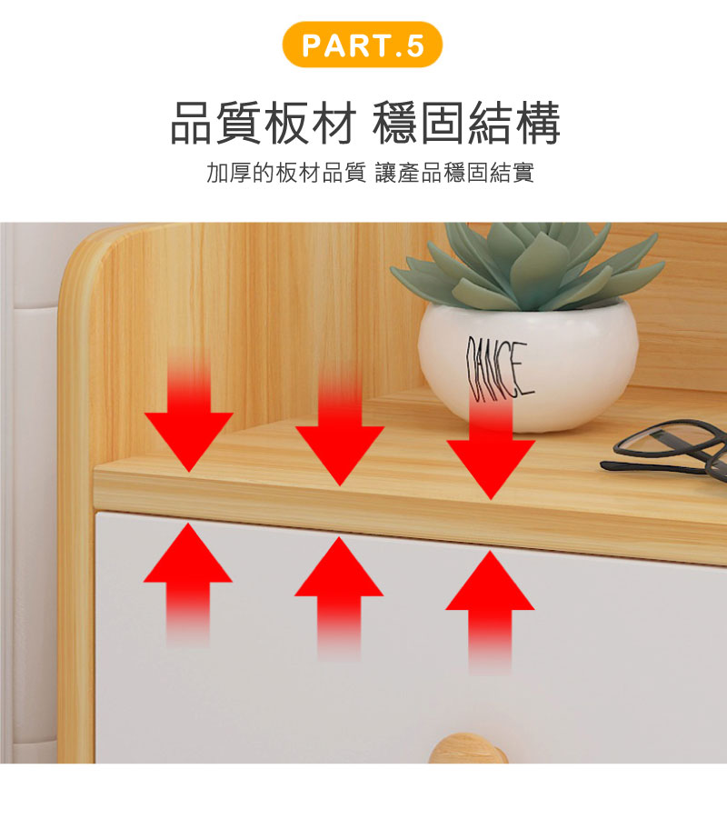 【慢慢家居】雙抽屜簡約收納床頭櫃 (2組)雙抽屜設計，美觀兼具實用