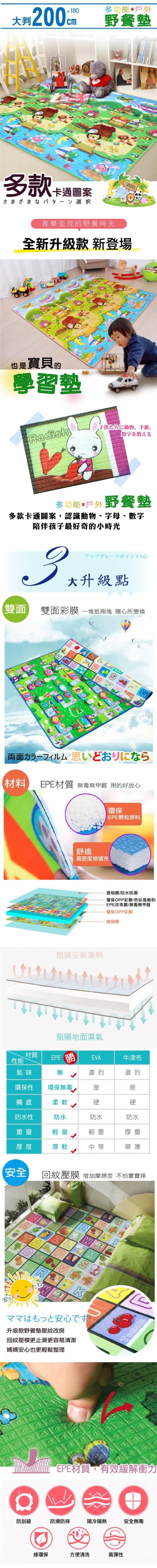 【lemonsolo】卡通多功能戶外野餐墊LM-V104-1