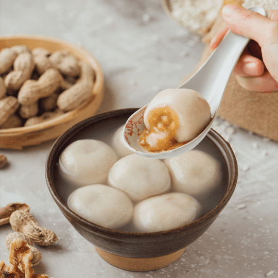 爆漿花生芝麻珍奶甜湯圓
