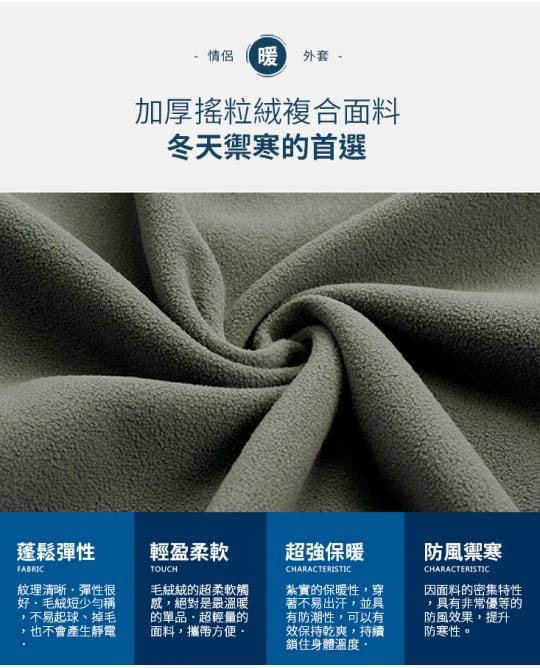 【EHD 宜紅】外套 夾克 保暖 輕量羽絨搖粒絨保暖外套