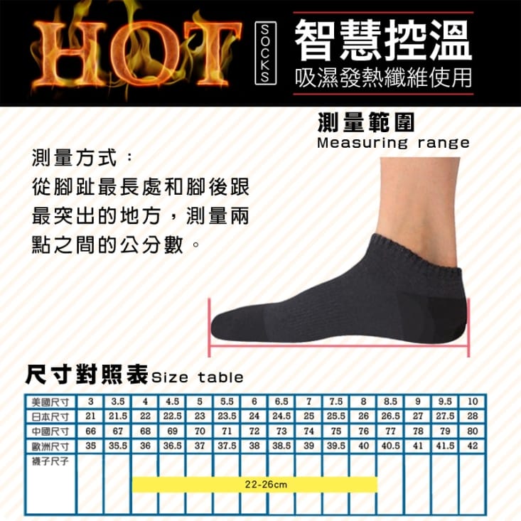 MIT台灣製蓄熱加厚毛巾底腳底止滑發熱襪