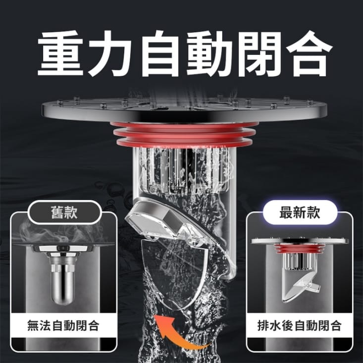 防蟲快速排水磁吸防臭地漏芯