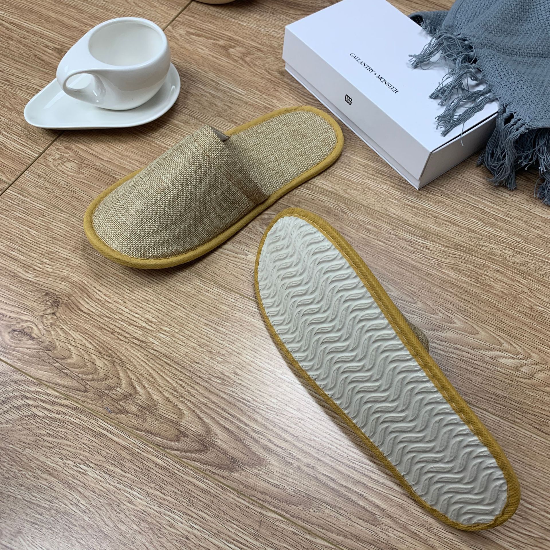 防滑底部拋棄式亞麻款拖鞋 免洗拖鞋 飯店式拖鞋 多款多色可選 室內拖鞋
