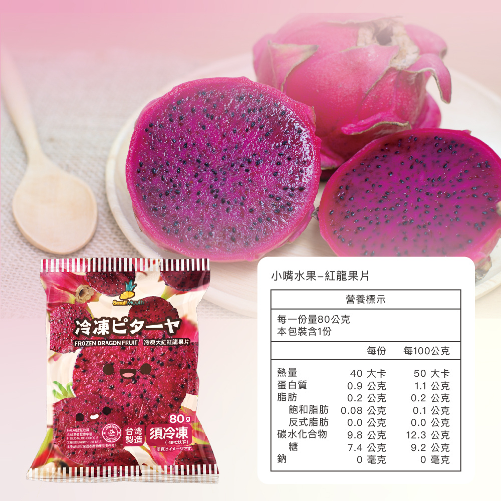 【小嘴水果】急速冷凍水果組合任選(玉荷包／芒果／紅龍果／香蕉／無籽檸檬／鳳梨)