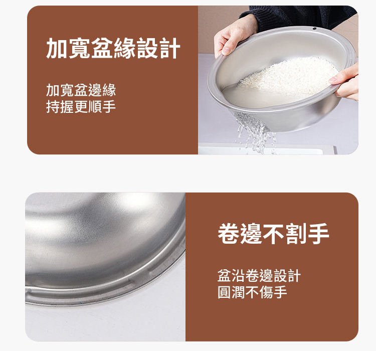 多功能304不鏽鋼洗米神器斜底瀝水盆