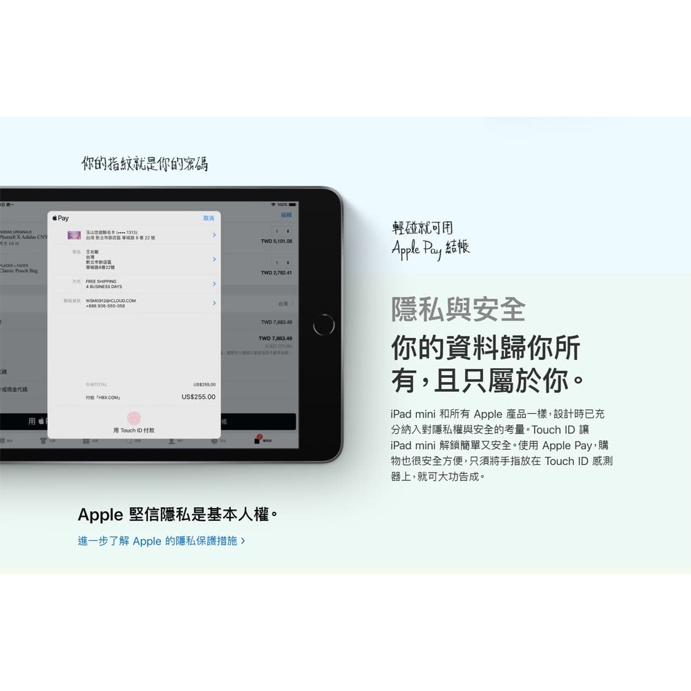 Apple iPad Mini 5 2019版 7.9吋 64G 4G LTE版