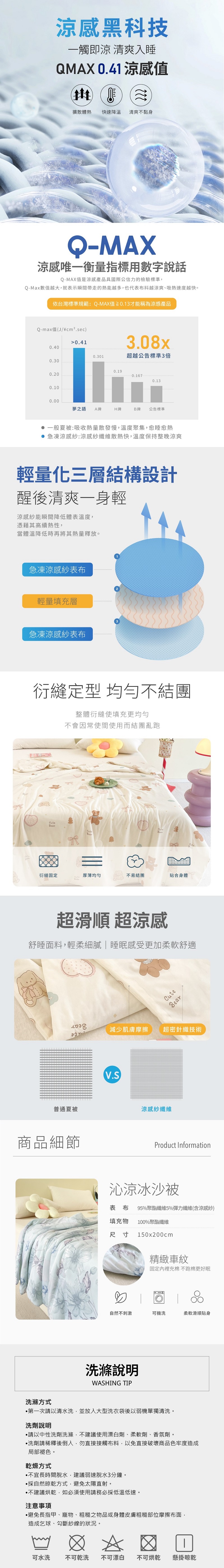 【夢之語】沁涼冰沙被 冰冰被 150x200cm 夏被 空調被 涼被(印花款)