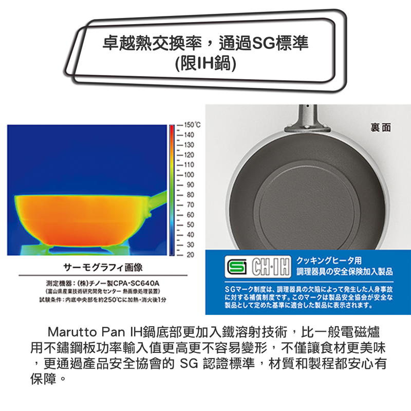 【日本北陸hokua】Marutto Pan 圓圓鍋24cm 含金屬立式鍋蓋
