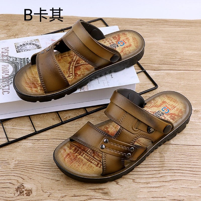 男士百搭好穿透氣兩用防滑拖鞋 涼鞋 兩款可選 