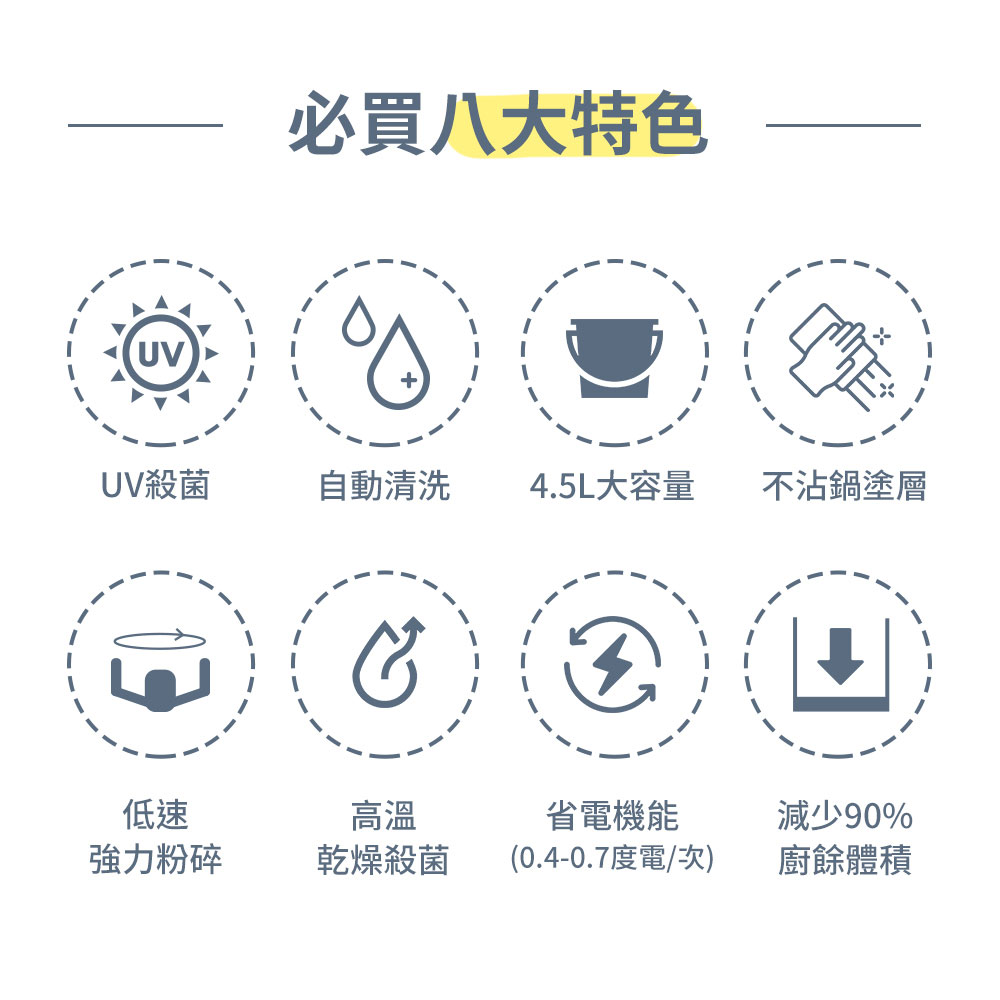 【KUDI庫迪】DACO廚餘機PRO 大容量 消毒殺菌烘乾 一鍵清洗