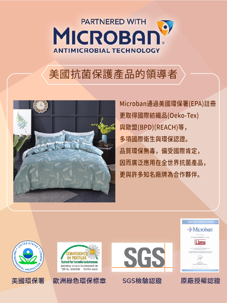美國Microban專利抗菌保潔墊 任選尺寸均一價 (單人/雙人/加大)