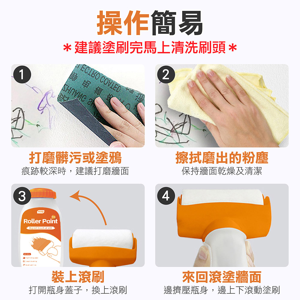 二合一牆面滾筒漆 水性乳膠漆