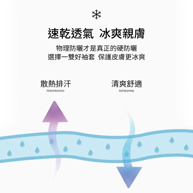 炫彩漸變防曬漏指冰絲袖套