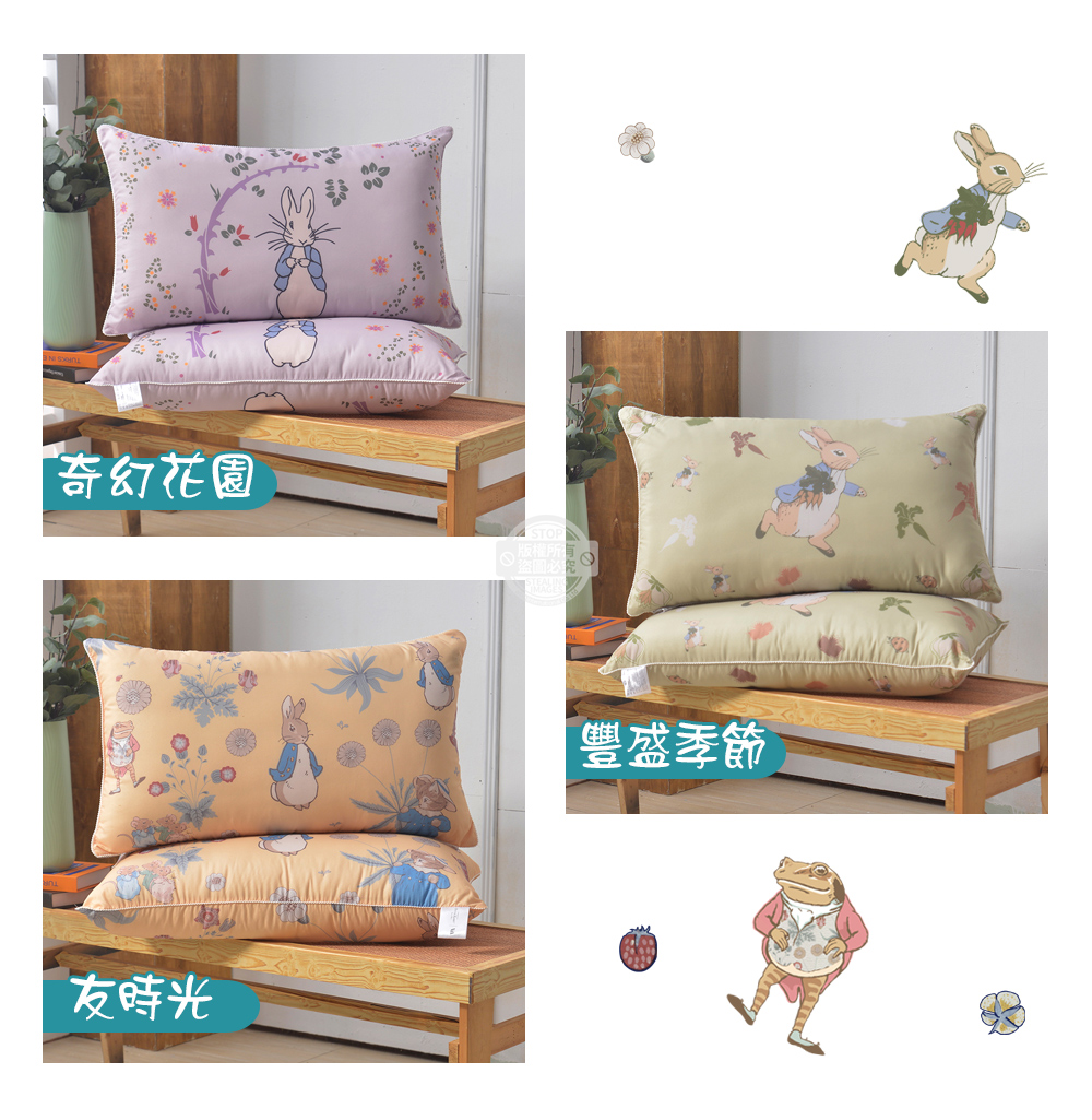 【PETER RABBIT】比得兔V&A博物館聯名抗菌枕 可水洗 台灣製造 枕頭