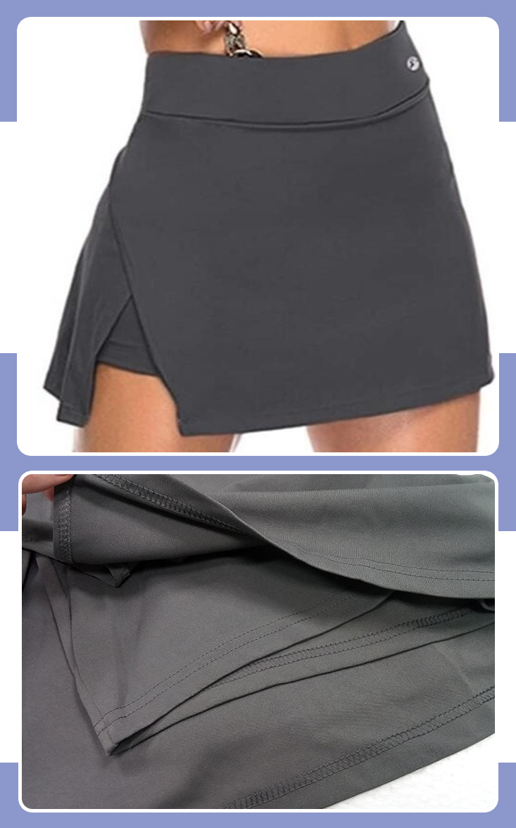 夏出清絲滑高腰瑜伽防走光褲裙 M-5XL