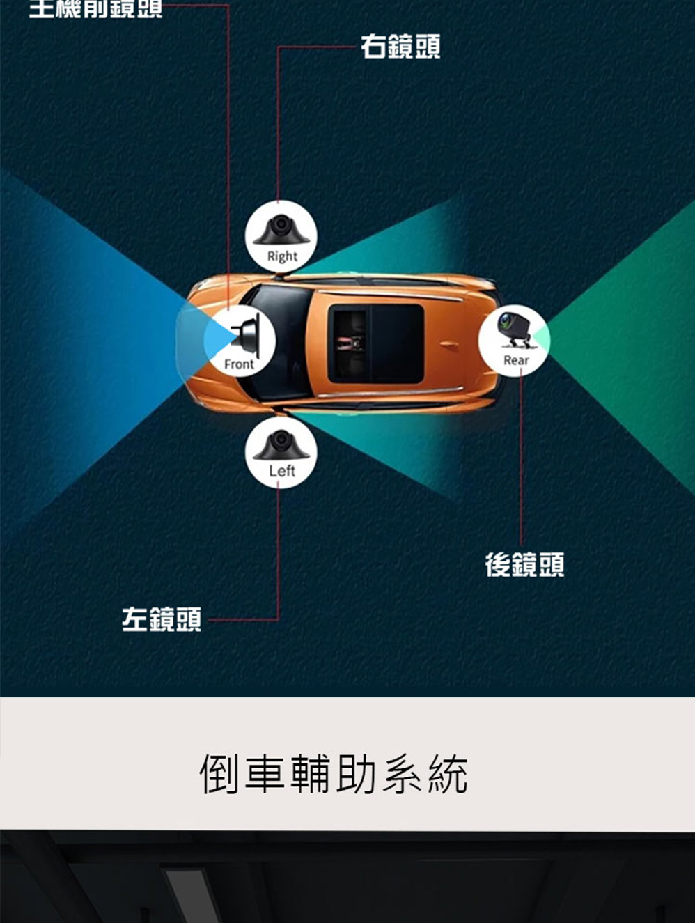 【勝利者】12吋四鏡頭GPS測速提醒 汽車行車紀錄器 電子後視鏡 附64G記憶卡