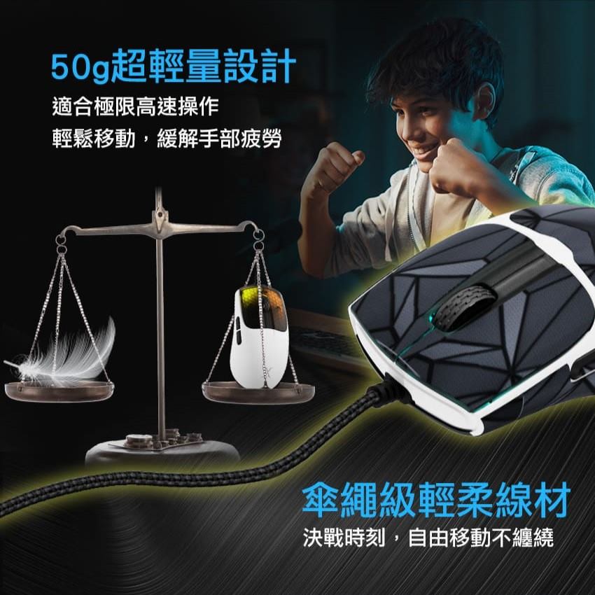 【FOXXRAY】極輕彩繪止滑貼電競滑鼠(FXR-HM-79)