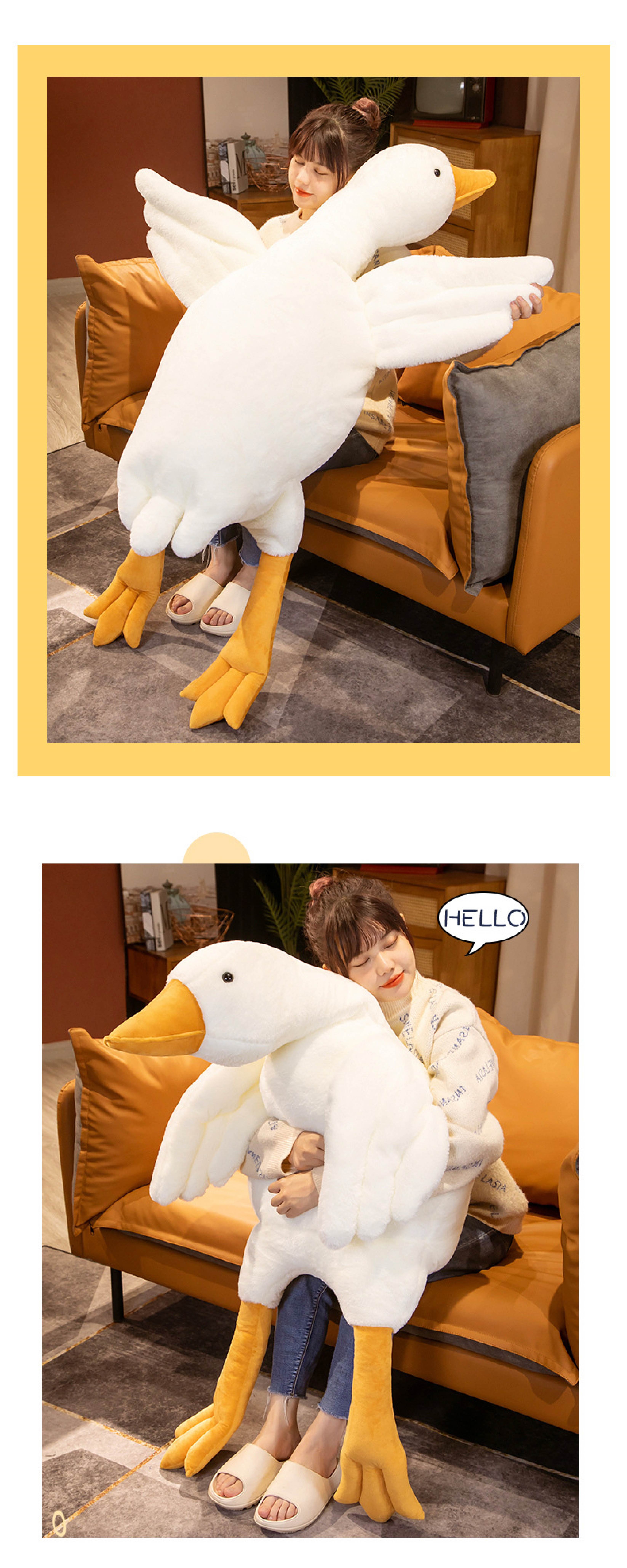(聖誕交換禮物)創意仿真大白鵝動物抱枕