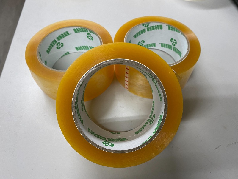 OPP透明包裝膠帶 黏性好 韌性強 不易斷 透明色/米黃色隨機 (6入/組)