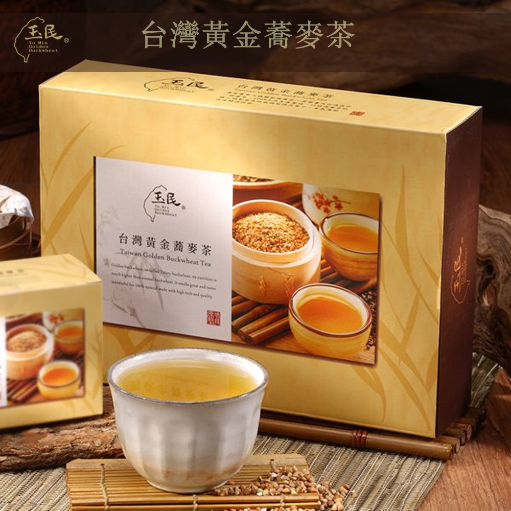       【玉民】台灣100%黃金蕎麥茶禮盒x6盒組(7gx40入/盒)