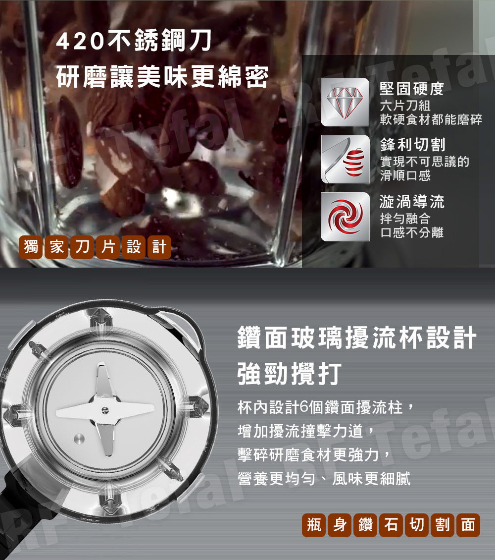 【Tefal 特福】高速熱能營養調理機/豆漿機/寶寶副食品 BL961570