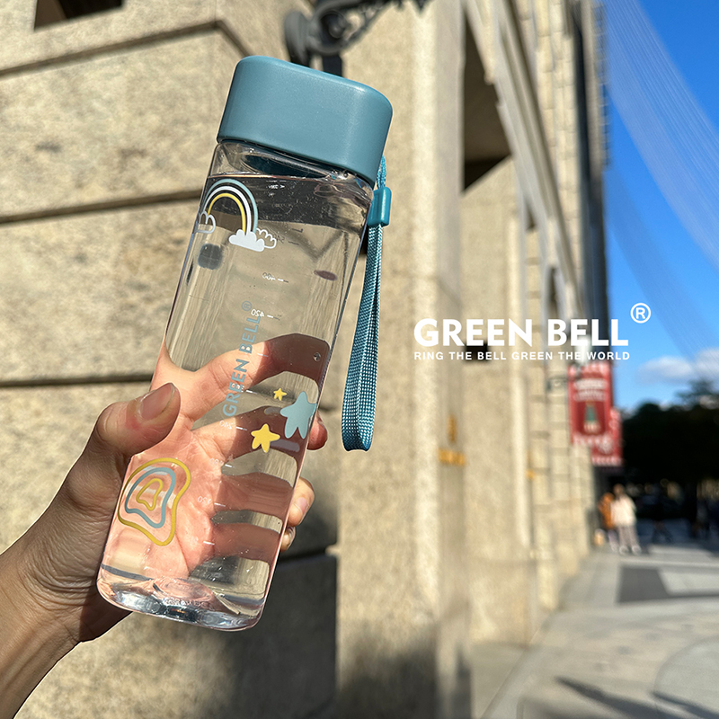 【GREEN BELL綠貝】Triran童趣／花森四方形水壺600ml