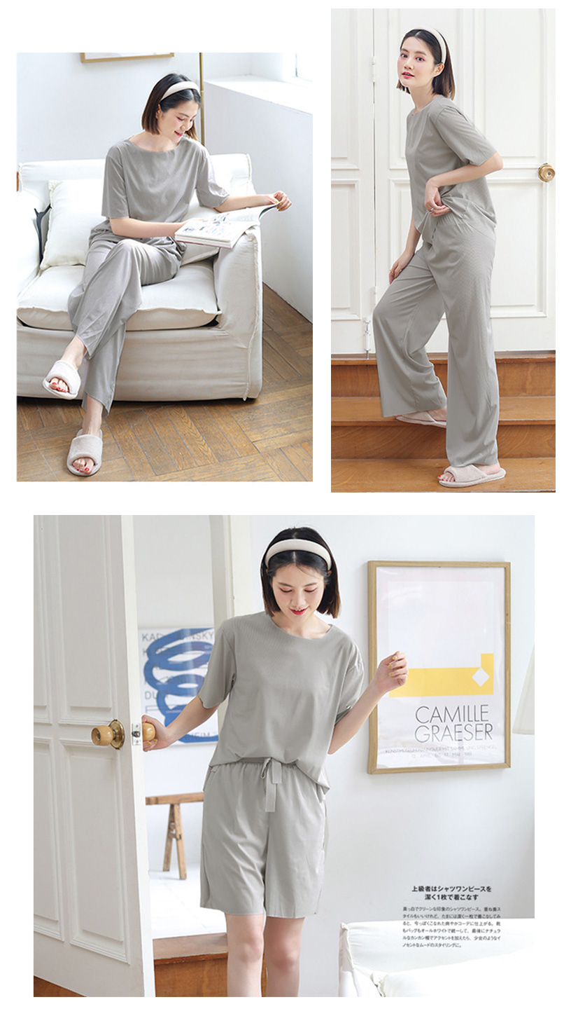 涼感冰絲寬鬆親膚舒適速乾休閒套裝 多色可選 居家服  家居服