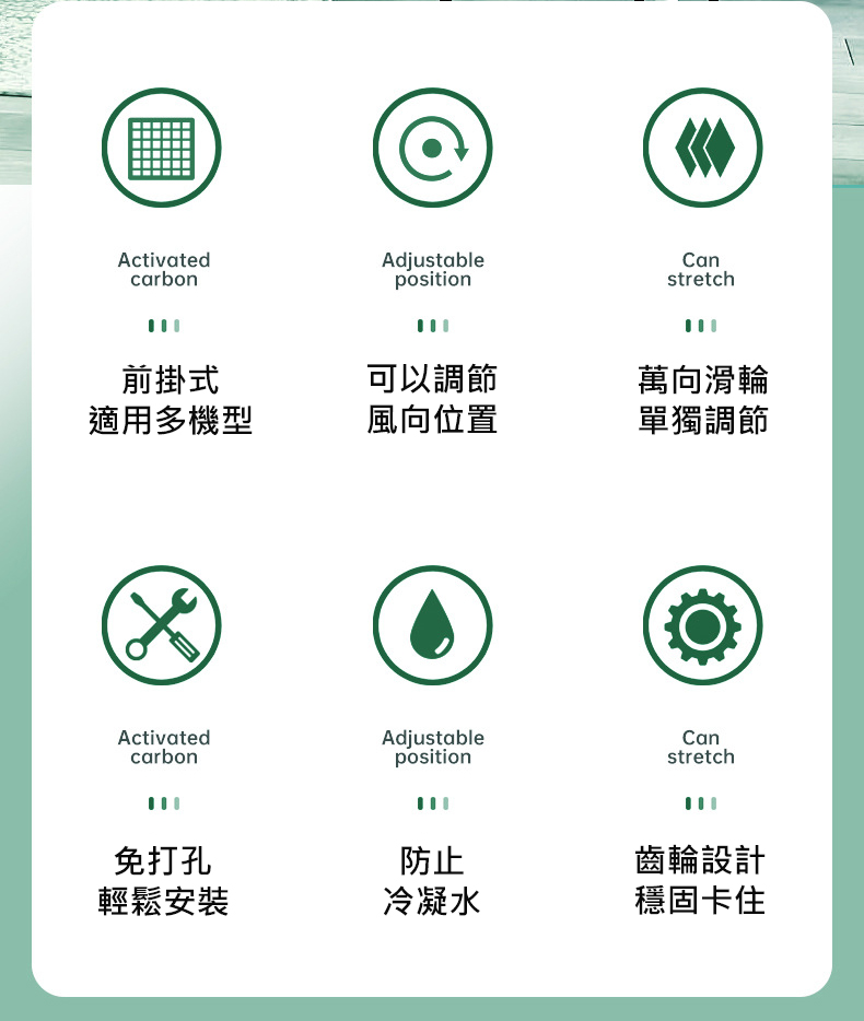 升級型8葉萬向冷氣擋風板