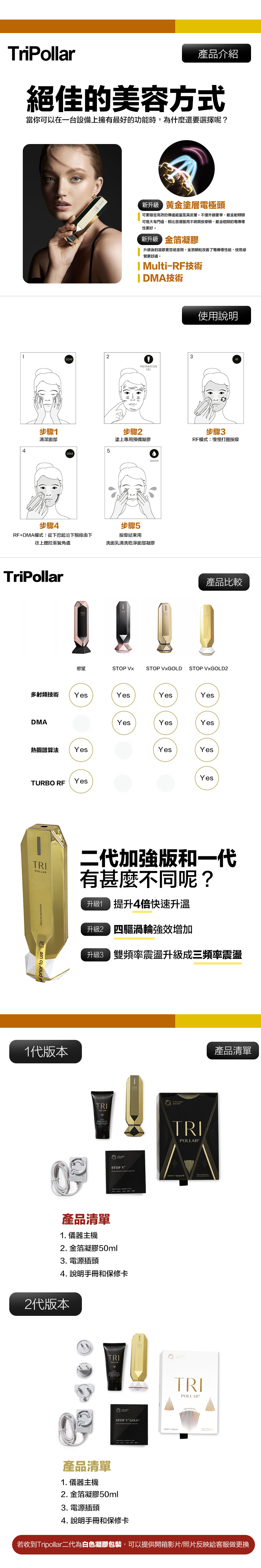 87%OFF!】 TriPollar STOP VX GOLD 美顔器 sushitai.com.mx