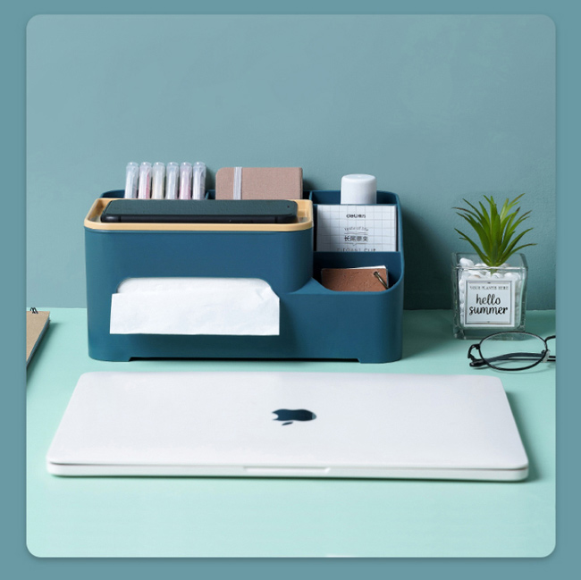 IDEA-桌面撞色紙巾收納盒