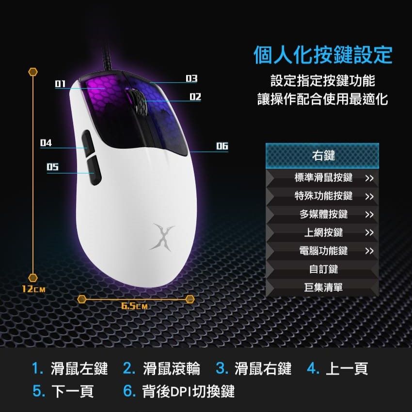 【FOXXRAY】極輕彩繪止滑貼電競滑鼠(FXR-HM-79)