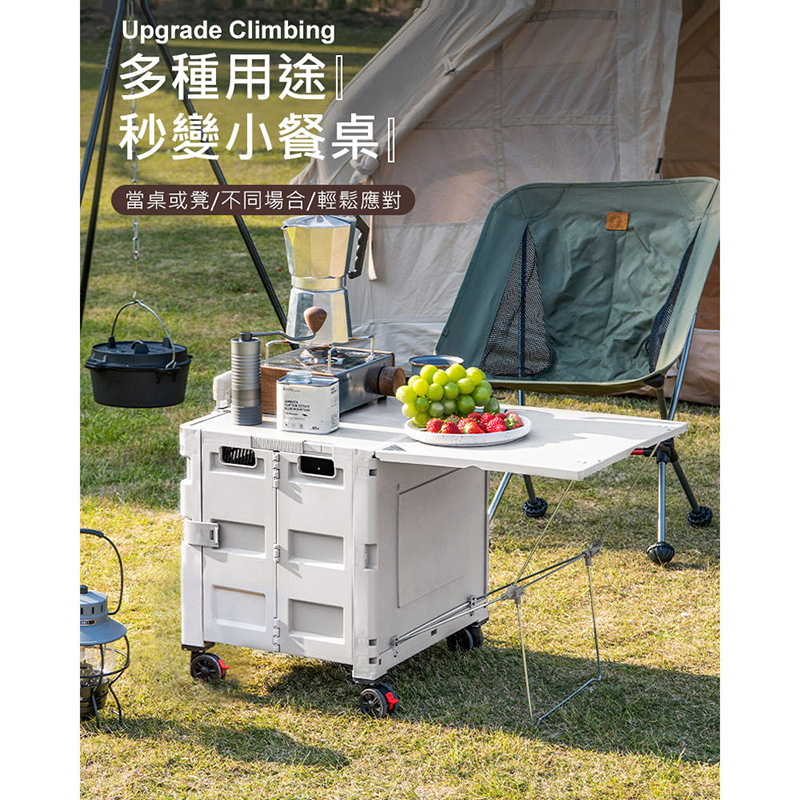 【AOTTO】升級款折疊萬向輪收納桌板購物車 手拉車 推車 買菜車 AC-235