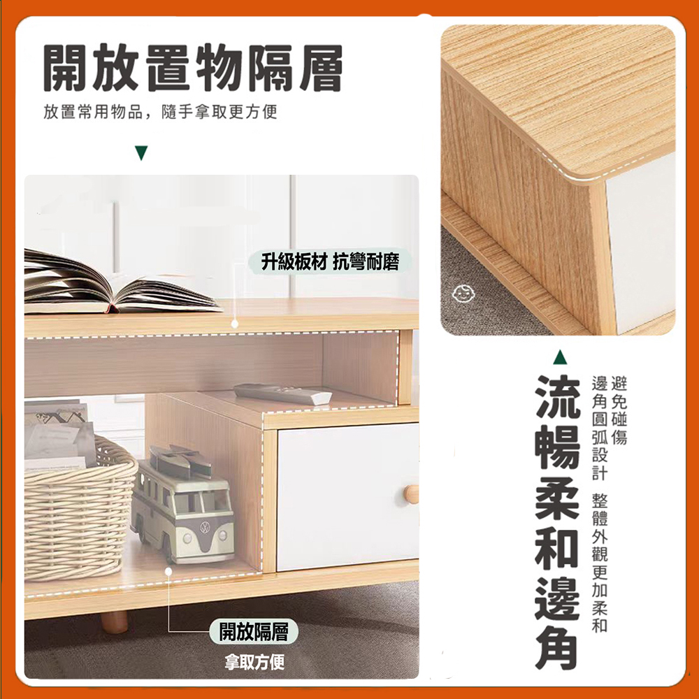 【E家工廠】120公分一門兩抽收納電視櫃 TV櫃 客廳櫃 332