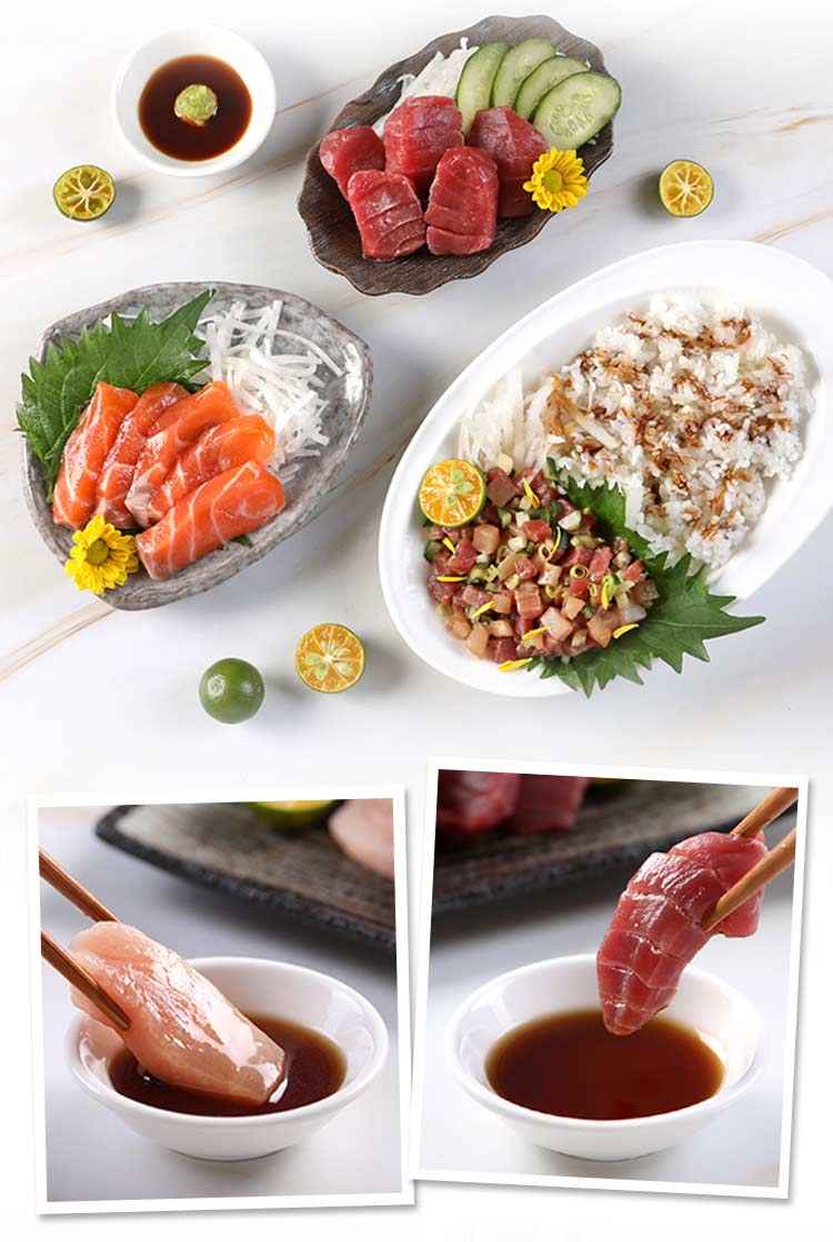 【享吃海鮮】冰鮮極品生魚片 100g/包 鮭魚/鮪魚/潮鯛/劍旗魚 任選組合
