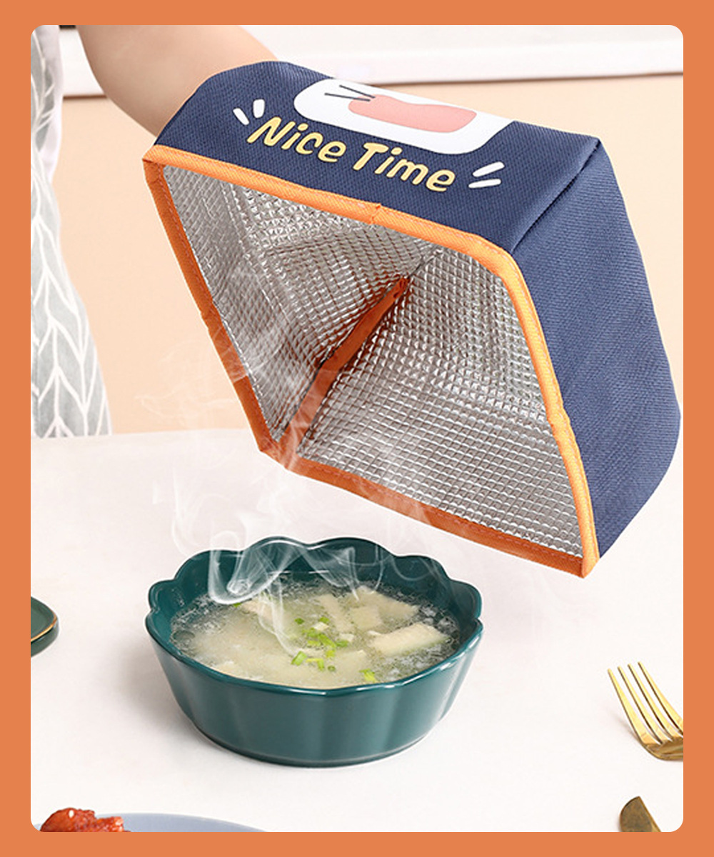 折疊加厚鋁箔保溫食物保溫菜罩(夏天防蟲防蚊 保溫保鮮 小/大/加大 可清洗)