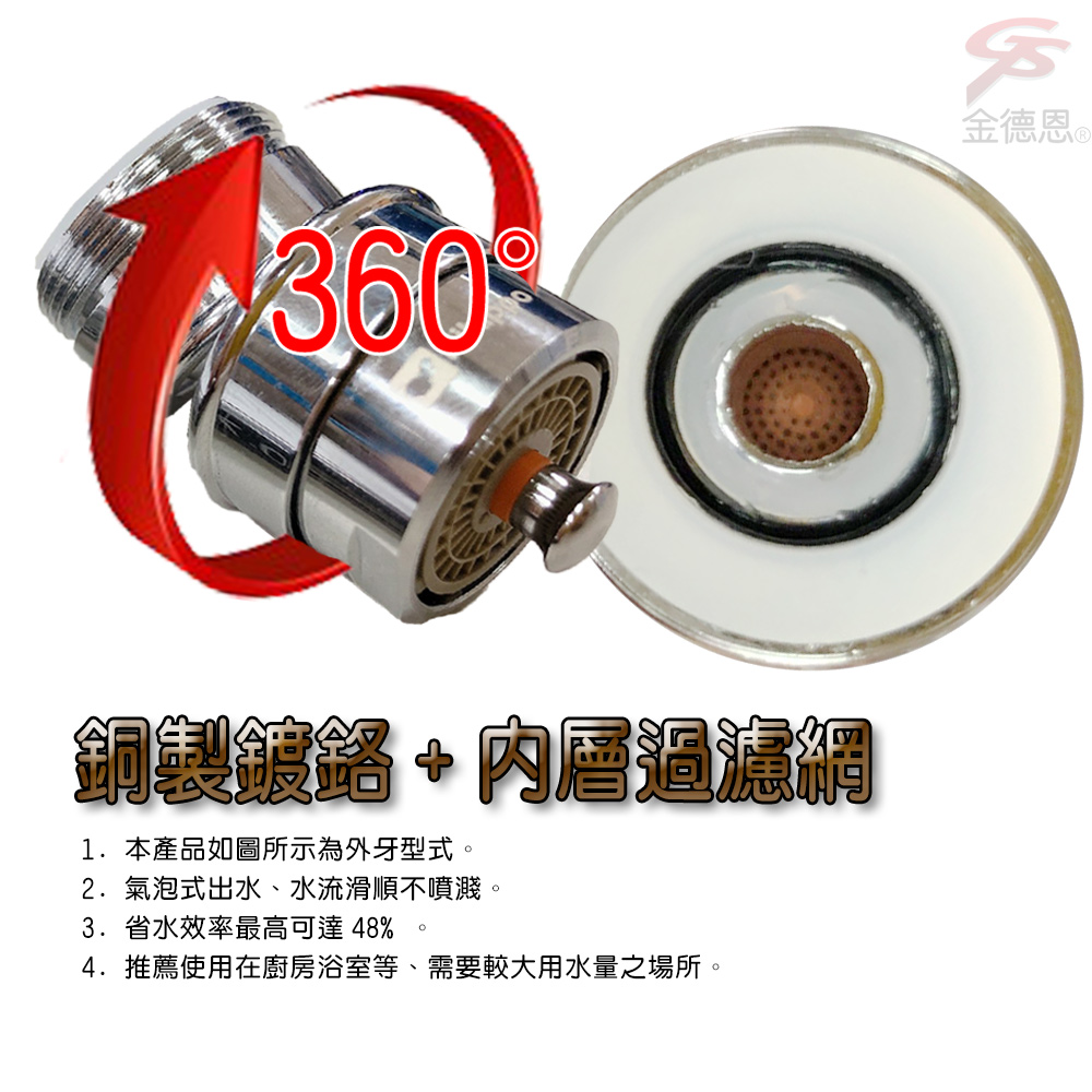 【金德恩】MIT觸控式氣泡型360度省水閥HP610N GS02190