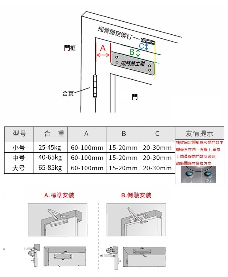 161 日本RYOBI 垂直式安裝 內停檔 日本門弓器 自動關門器 自動閉門器(