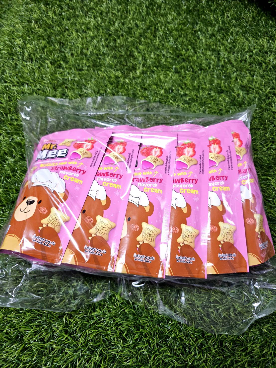 【Mr.Mee】小蜜熊夾心餅乾隨手包(12包/袋) 牛奶／巧克力／草莓