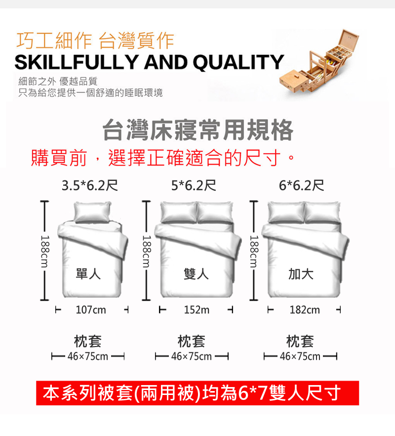 台灣製100%精梳棉床包組 多尺寸任選 純棉床包 被套 枕套 鋪棉兩用被 棉被