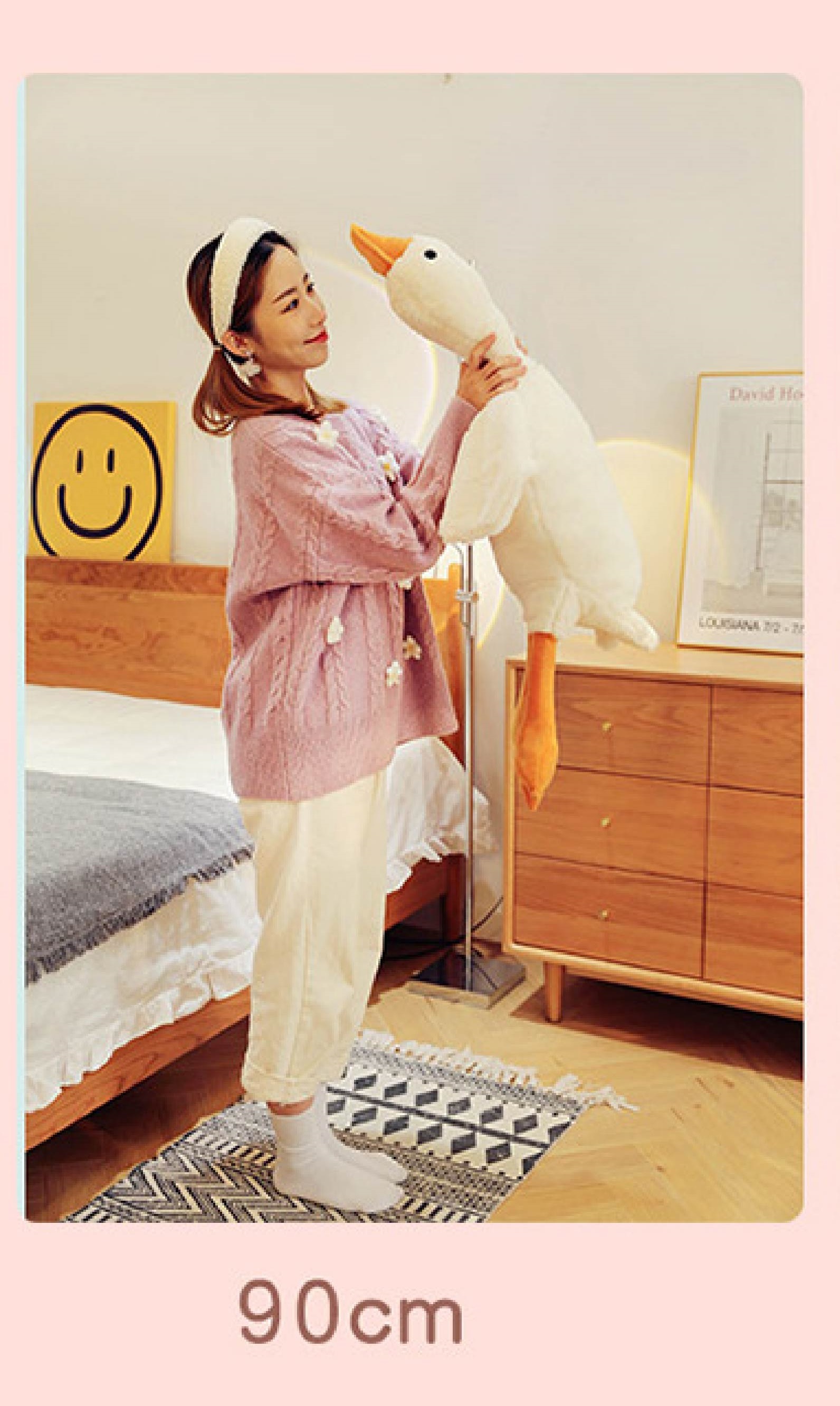 (聖誕交換禮物)創意仿真大白鵝動物抱枕