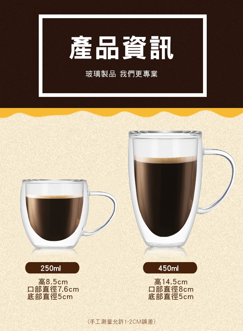 雙層耐熱玻璃杯馬克杯