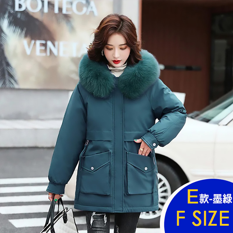 抗寒保暖羽絨棉連帽中長版外套 升溫保暖外套 (多款可選)