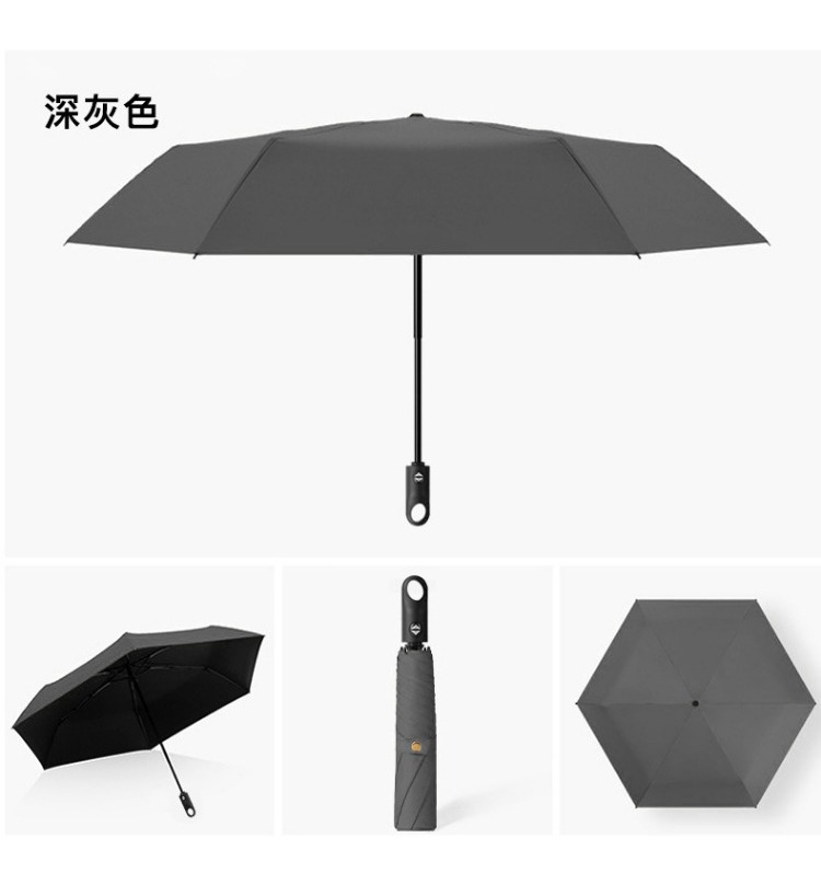 防曬抗UV指環扣輕量黑膠自動晴雨傘 自動傘 雨傘 陽傘 兩用傘