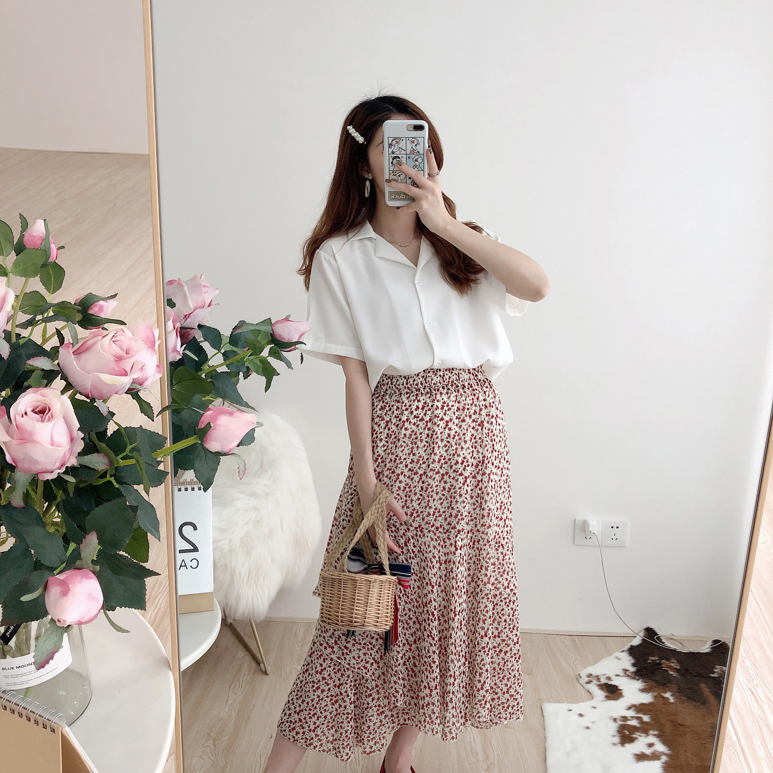 韓色系13色雪紡西裝領短袖襯衫 雪紡襯衫 雪紡上衣