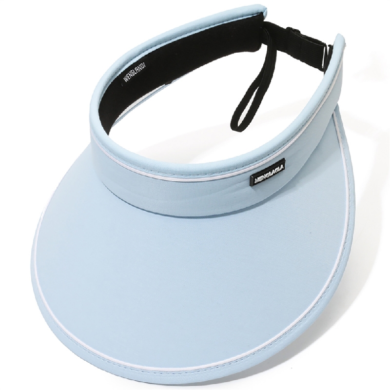 大帽沿可折疊鬆緊可調空頂防曬帽 遮陽帽 5色